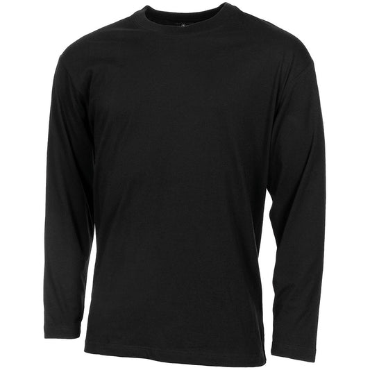 US Shirt, langarm,schwarz, 170 g/m²