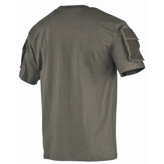 US T-Shirt, halbarm, oliv,mit Ärmeltaschen