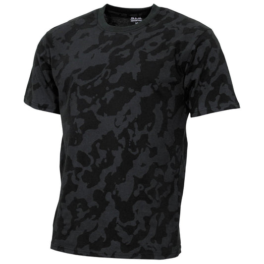 US T-Shirt, "Streetstyle",night-camo, 140-145 g/m²
