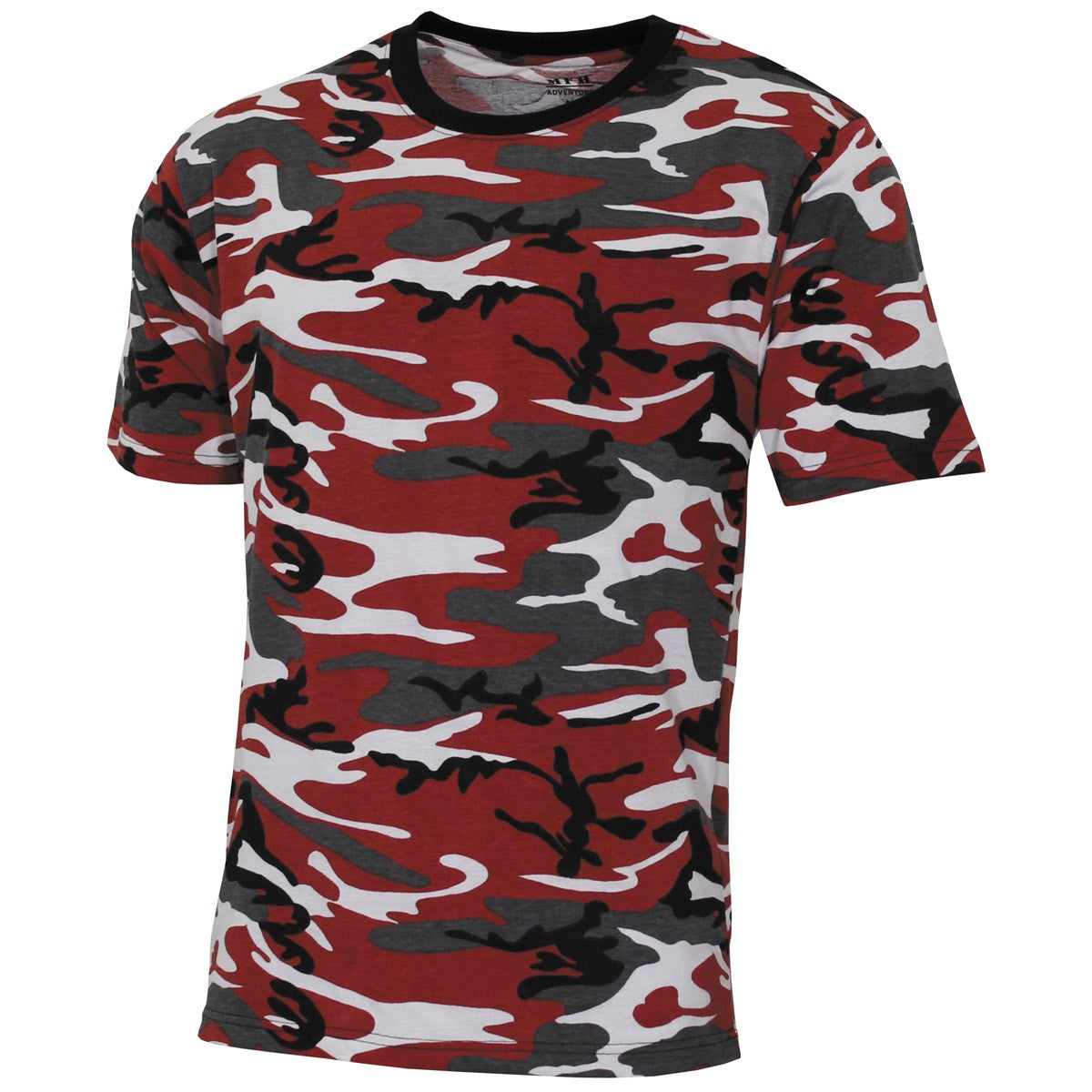 US T-Shirt, "Streetstyle",rot-camo, 140-145 g/m²