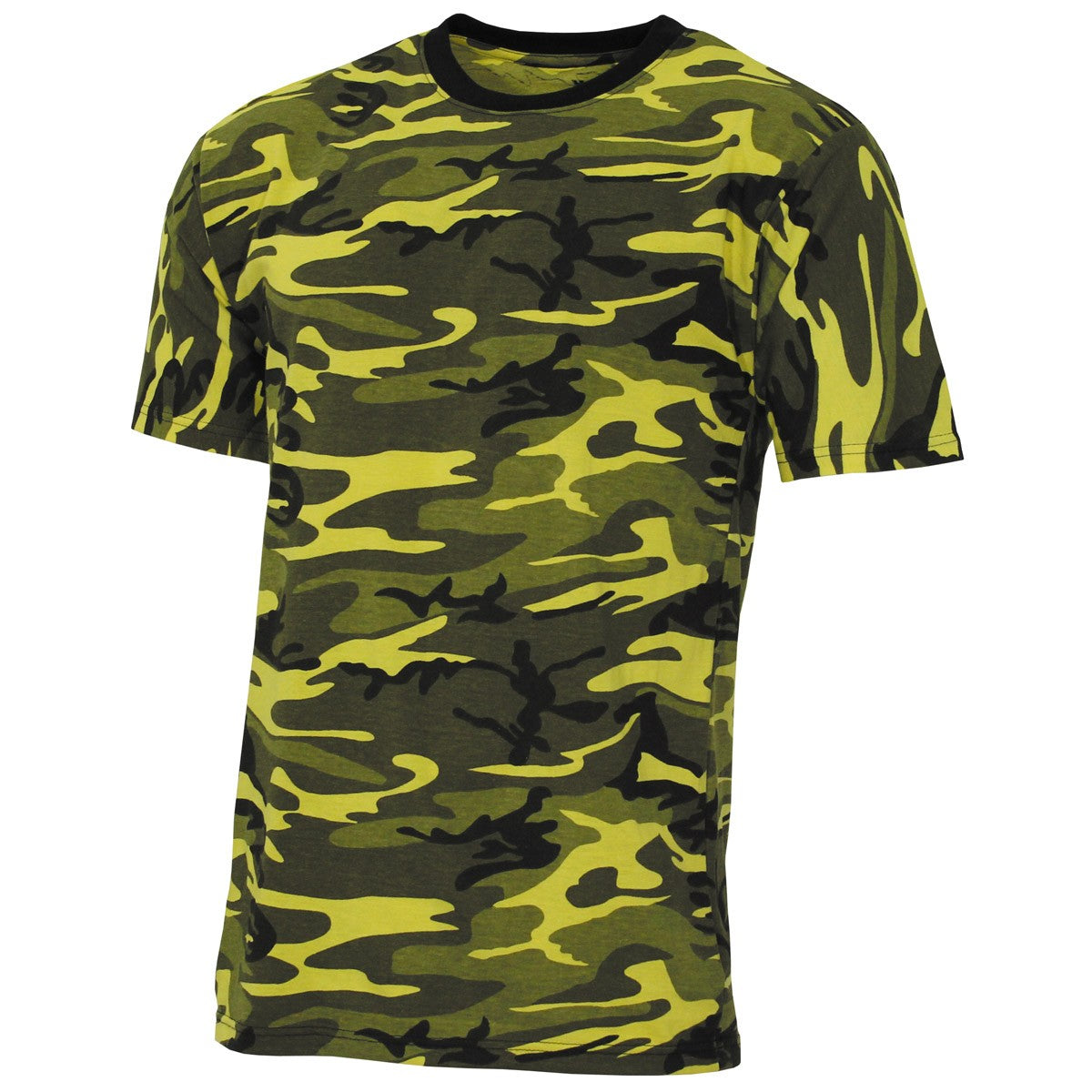 US T-Shirt, "Streetstyle",gelb-camo, 140-145 g/m²