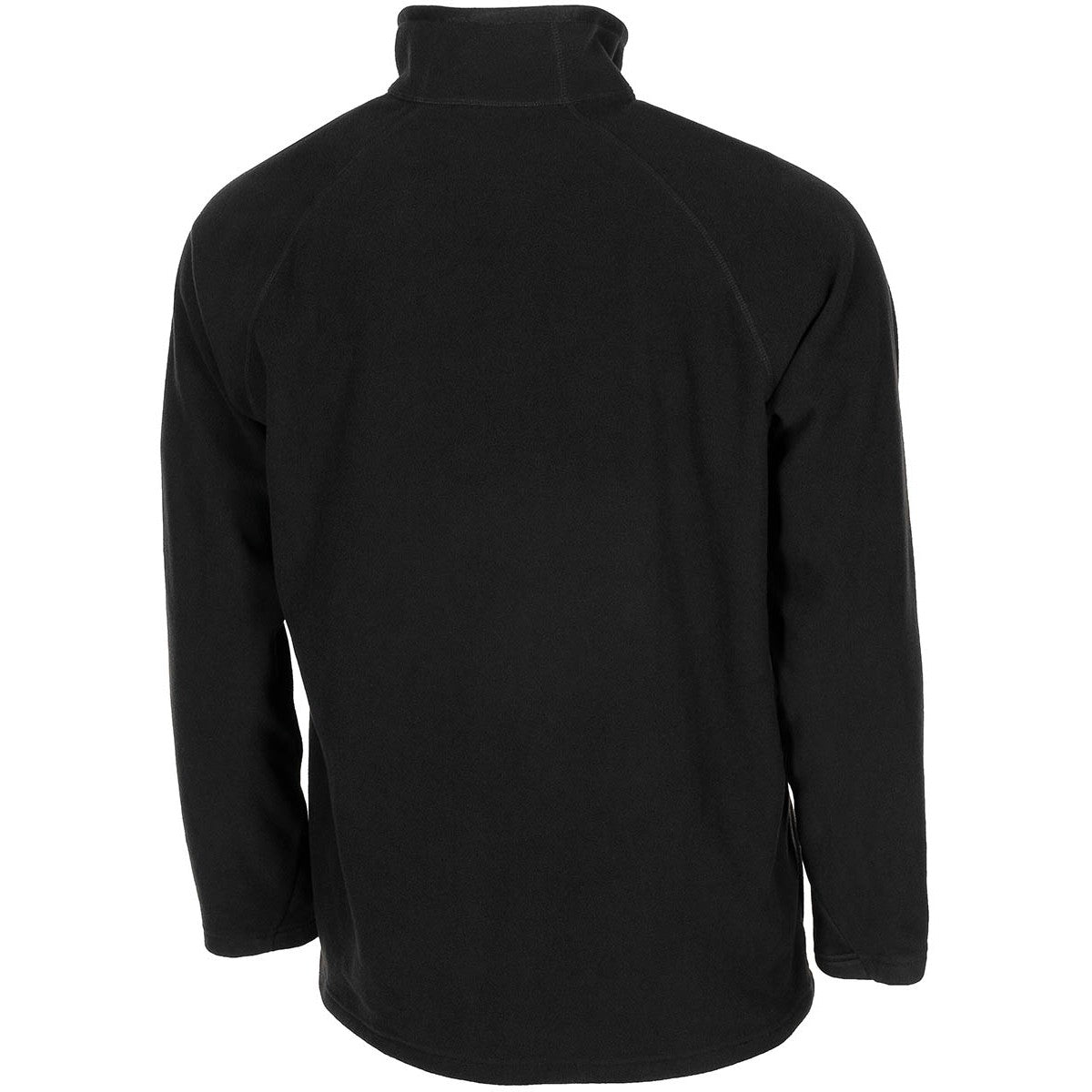 Shirt, "Troyer", Microfleece,langarm, schwarz, 200 g/m²