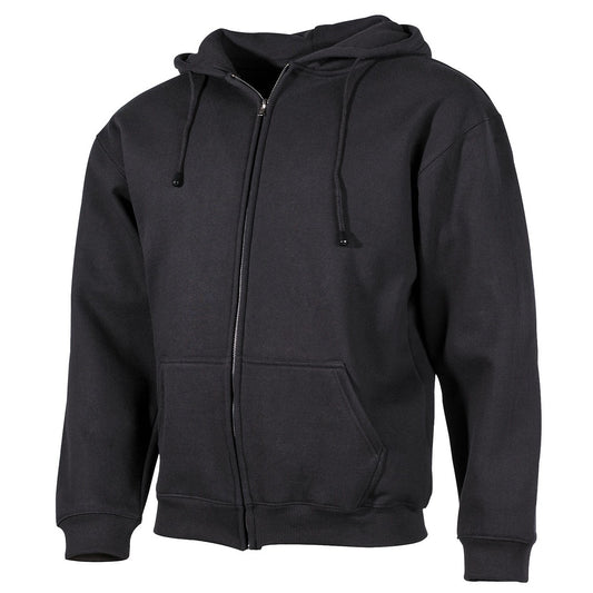 Kapuzen Sweatshirt-Jacke,340 g/m², schwarz