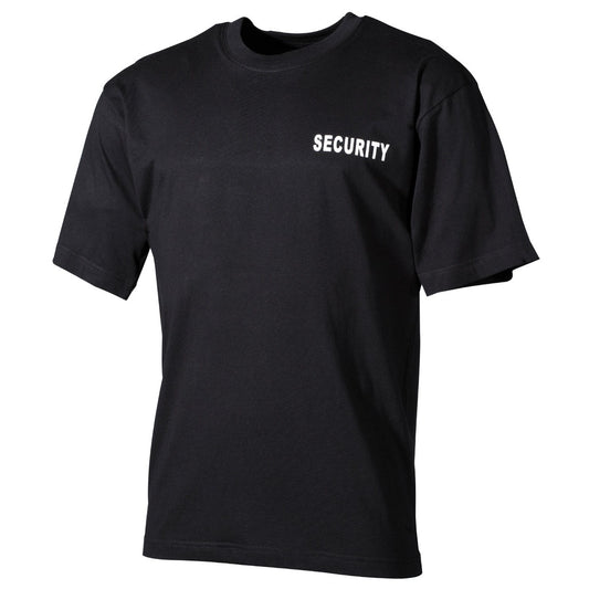 T-Shirt, schwarz,Security, bedruckt