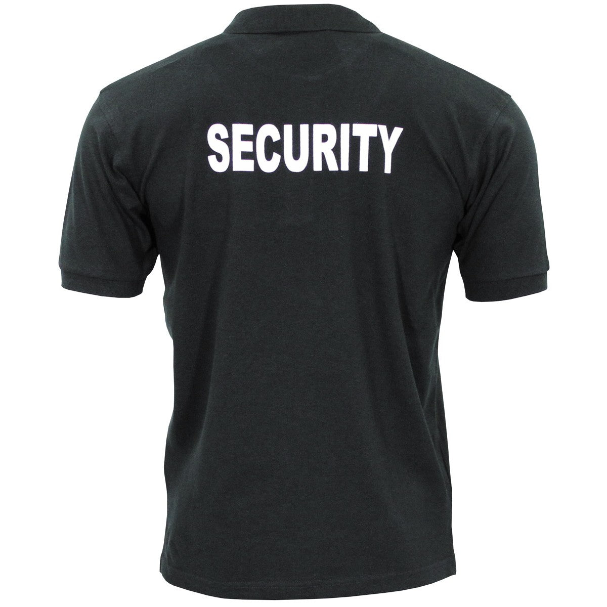 Poloshirt, schwarz,Security, bedruckt