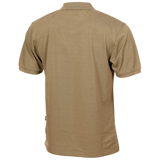 Poloshirt, coyote tan,mit Knopfleiste