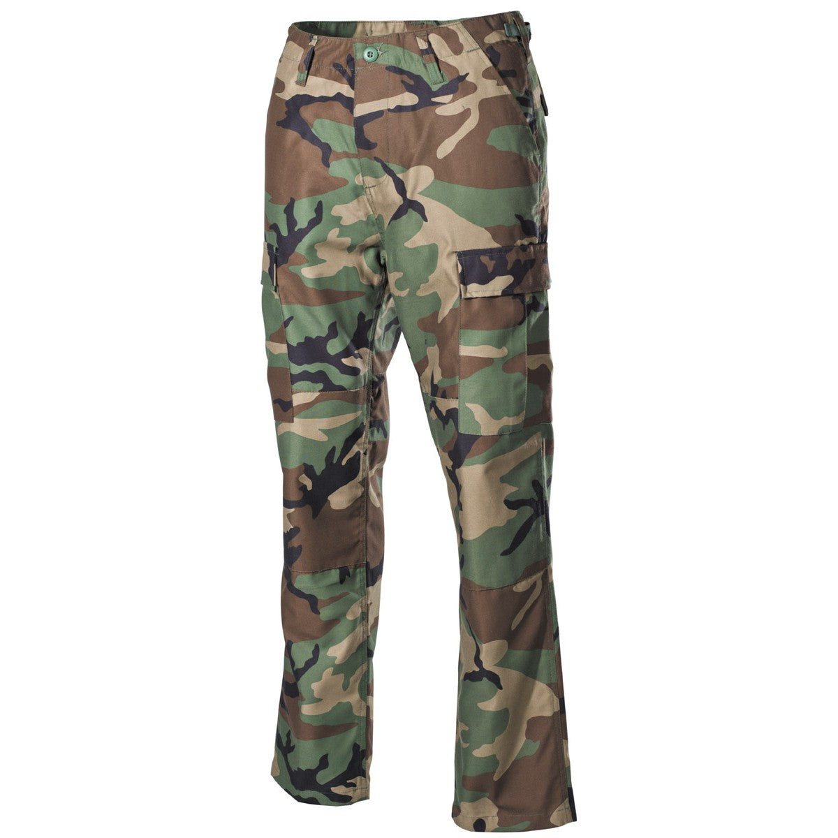 US Kampfhose, BDU, woodland,Knie- und Gesäßverstärkung