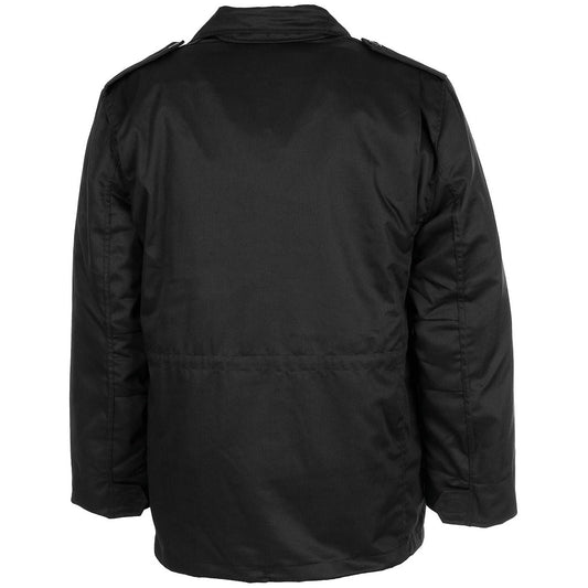 US Feldjacke M65, schwarz,m. auskn. Steppfutter