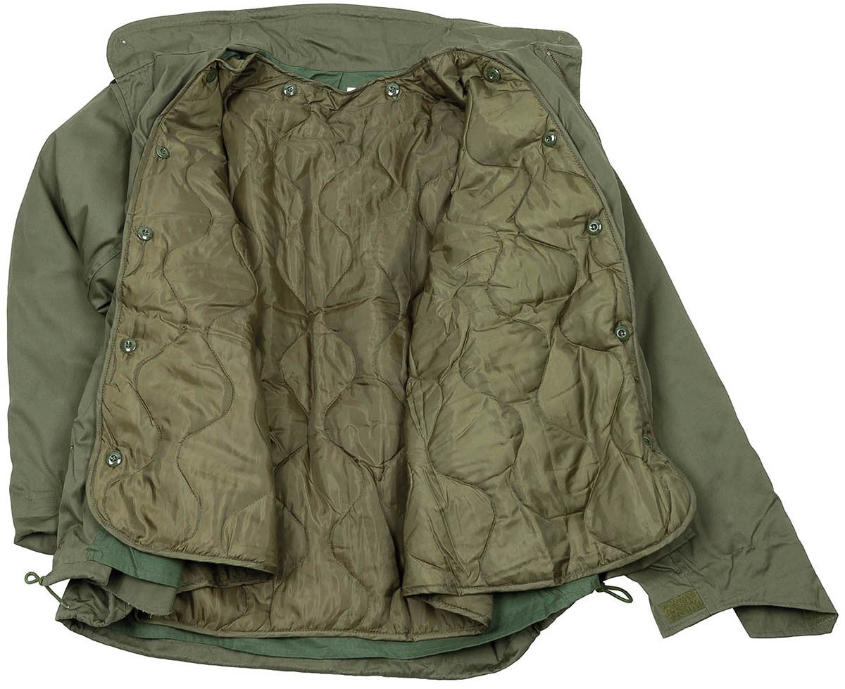 US Feldjacke M65, oliv,m. auskn. Steppfutter
