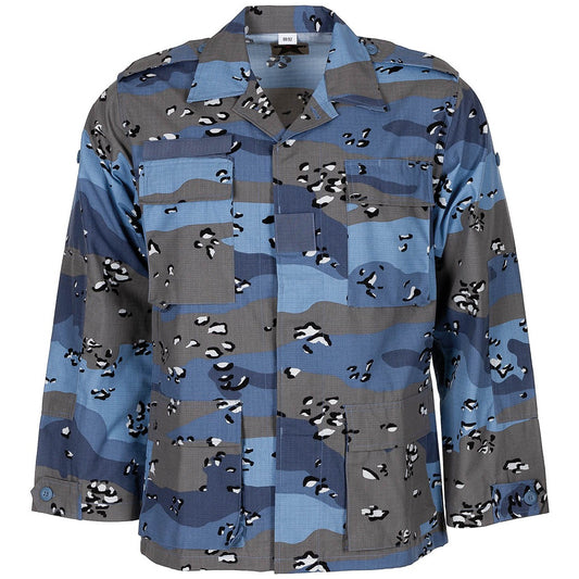 US BDU Feldjacke, Rip Stop,chocolate chip blue camo