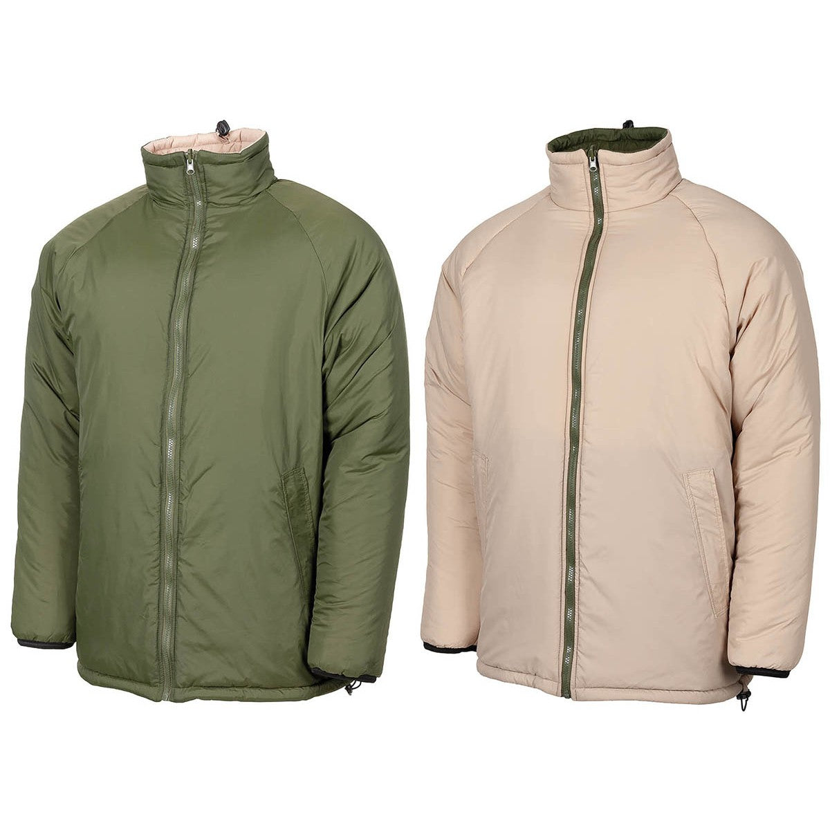 Brit. Thermojacke, wendbar,oliv/khaki