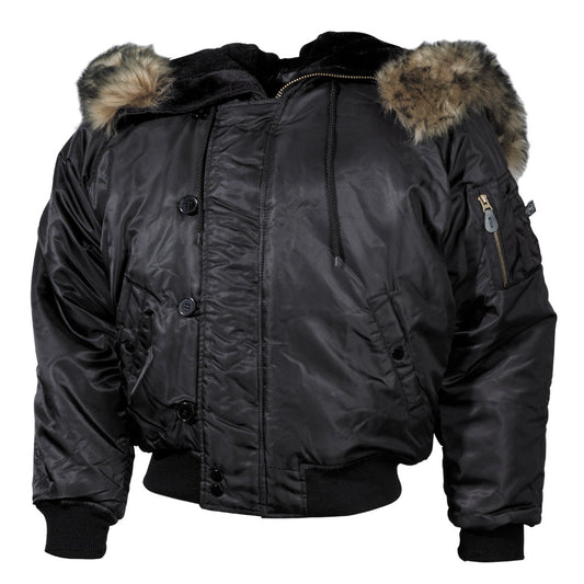 US Polarjacke N2B, schwarz,dick gefüttert