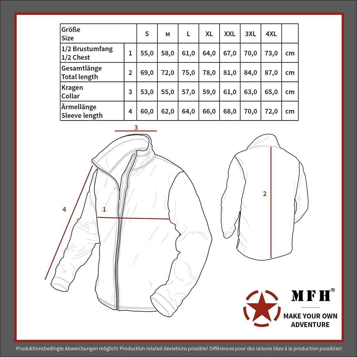 Fleece-Jacke, "Combat",coyote tan