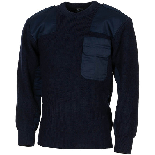 BW Pullover, mit Brusttasche,blau