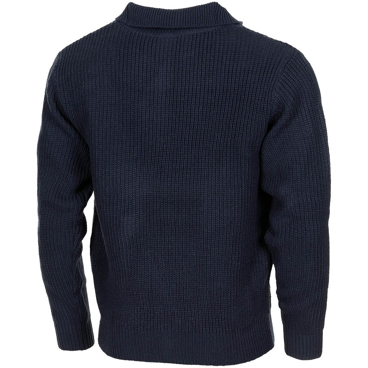 Pullover, "Troyer",blau, mit Reißverschluss