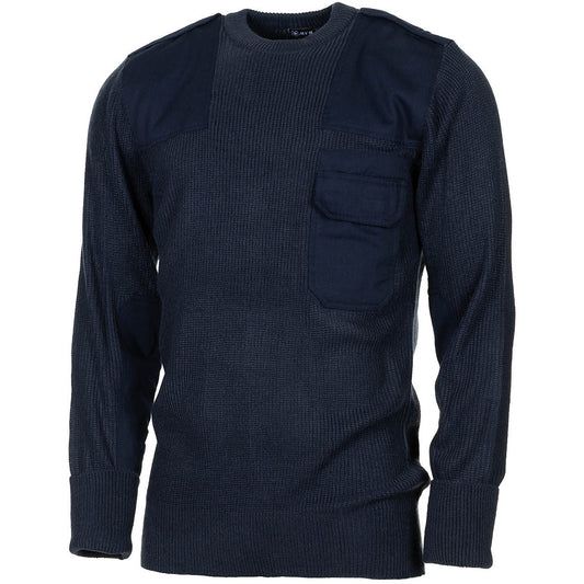 BW Pullover, mit Brusttasche, blau