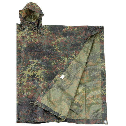 Poncho, Rip Stop,flecktarn, ca. 144 x 223 cm