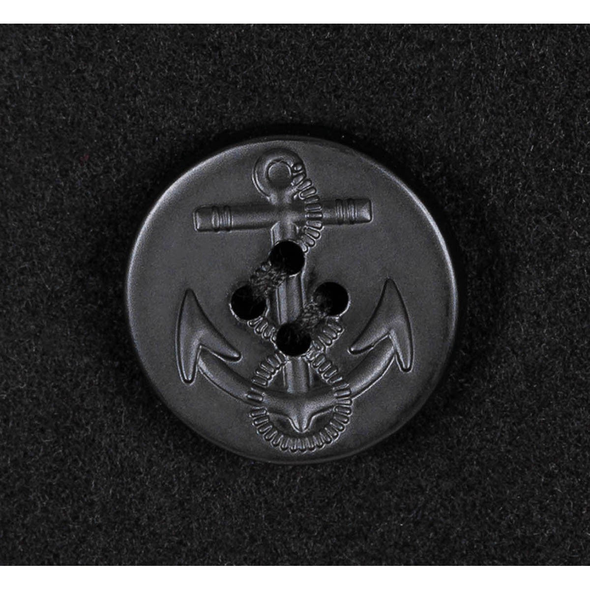 US Pea Coat, schwarz,mit schwarzen Knöpfen