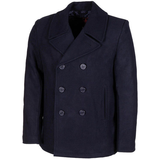 US Pea Coat, blau,mit blauen Knöpfen