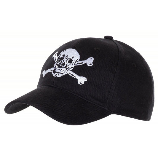 BB Cap, flach, "Totenkopf",schwarz