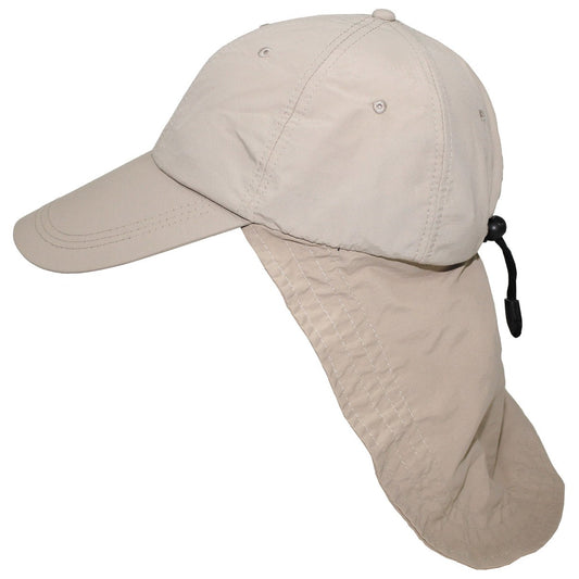 Cap, "Sahara", beige,langer Nackenschutz