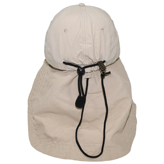 Cap, "Sahara", beige,langer Nackenschutz