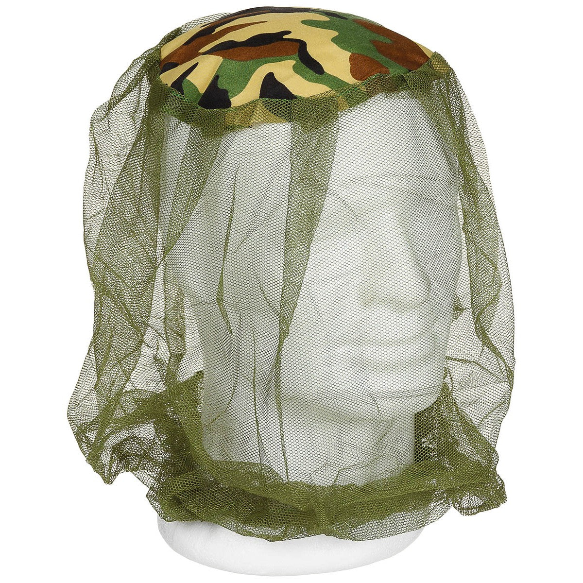 Moskito Kopfnetz,oliv-woodland, Gummizug