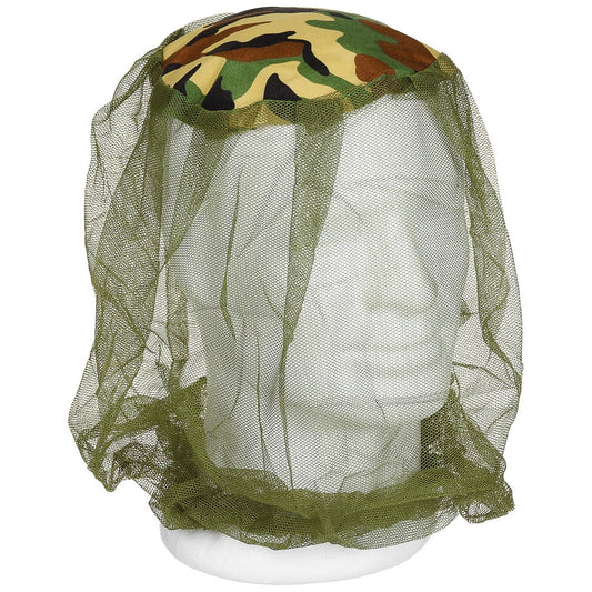 Moskito Kopfnetz,oliv-woodland, Gummizug