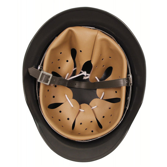 Stahlhelm WW II, oliv,mit Leder-Innenteil