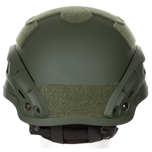 US Helm, "MICH 2002", Rails,oliv, ABS-Kunststoff