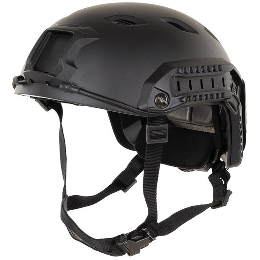 US Helm, FAST-Fallschirmjäger,schwarz, Rails, ABS-Kunststoff