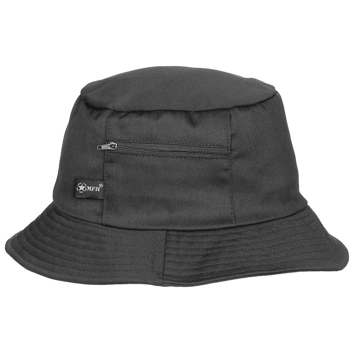 Schlapphut (Fischermütze),kleine Seitentasche, schwarz