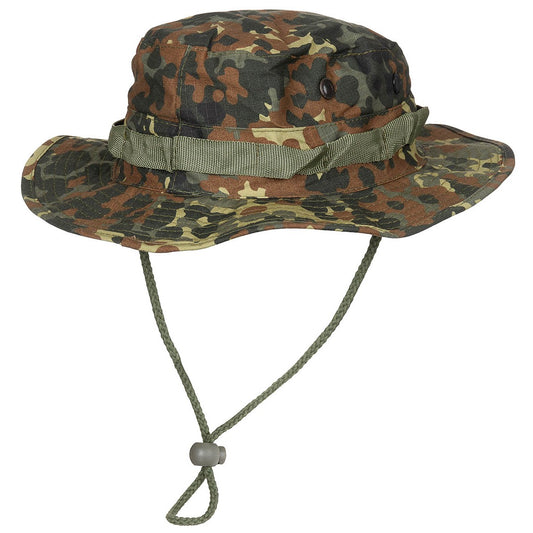 US GI Buschhut, mit Kinnband, GI Boonie, Rip Stop, flecktarn