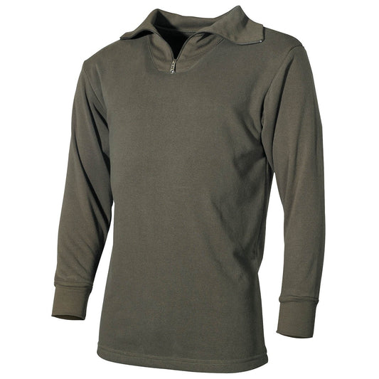 BW Plüsch-Rollkragenhemd, oliv