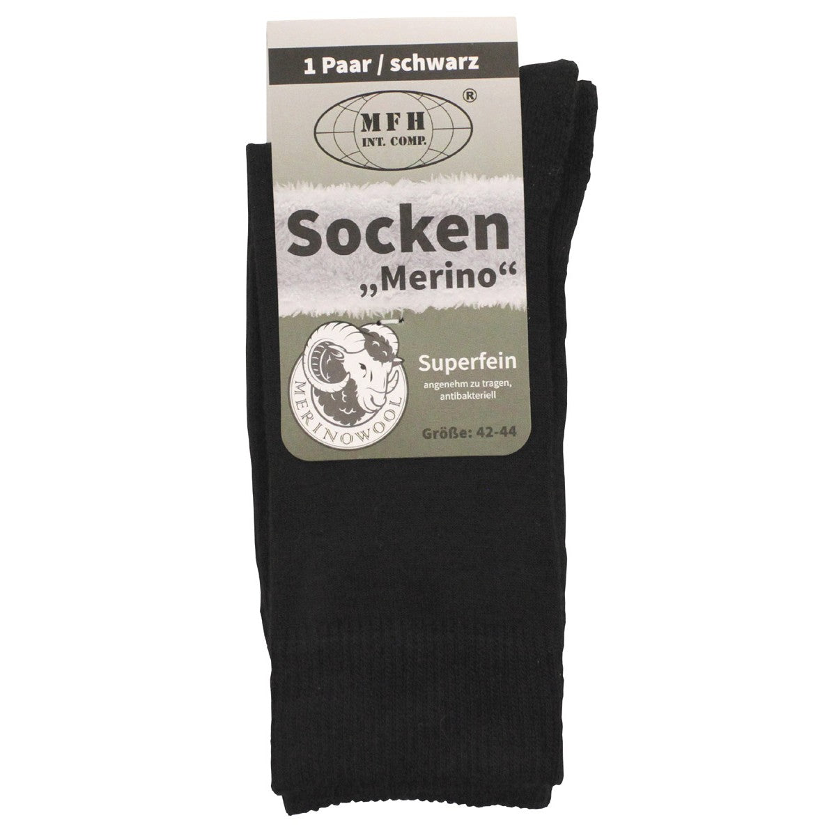 Socken, "Merino", schwarz