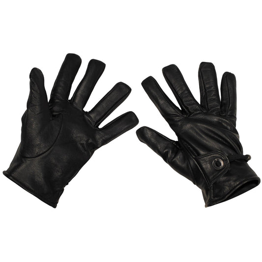 Western-Fingerhandschuhe, Leder, schwarz