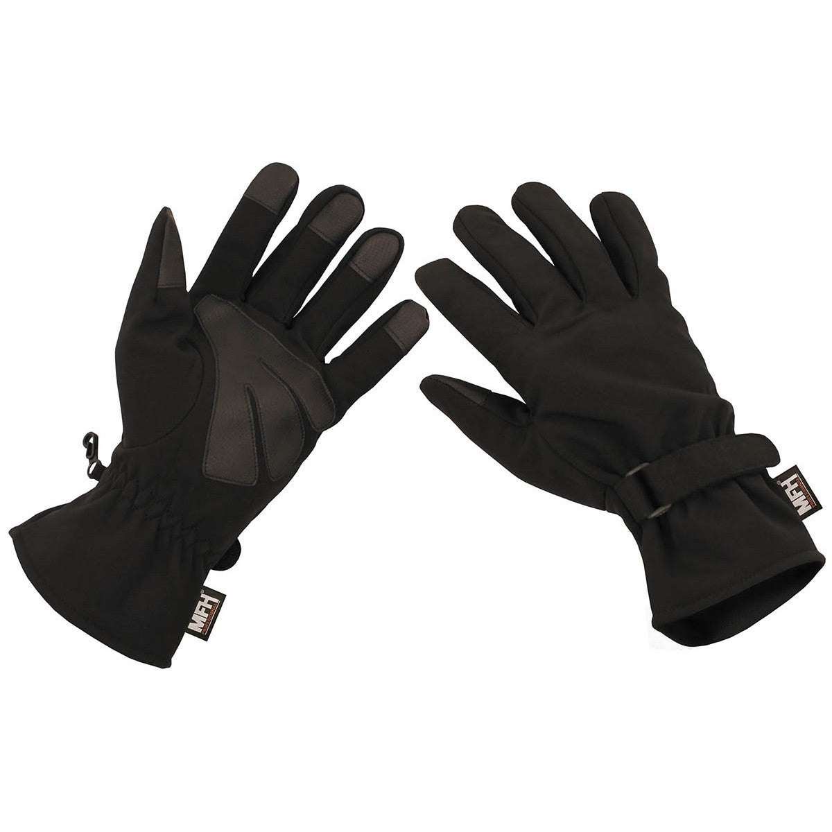 Fingerhandschuhe, Softshell,schwarz