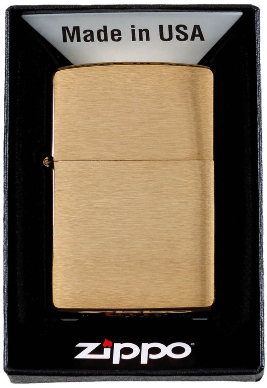 Feuerzeug, Zippo,Brushed Brass, unbefüllt