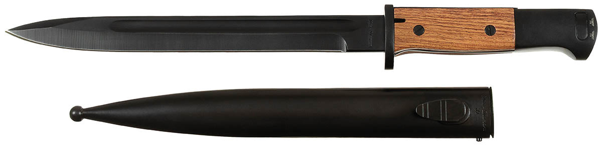 Bajonett, Mauser K98,Holzgriff, Scheide (Repro)