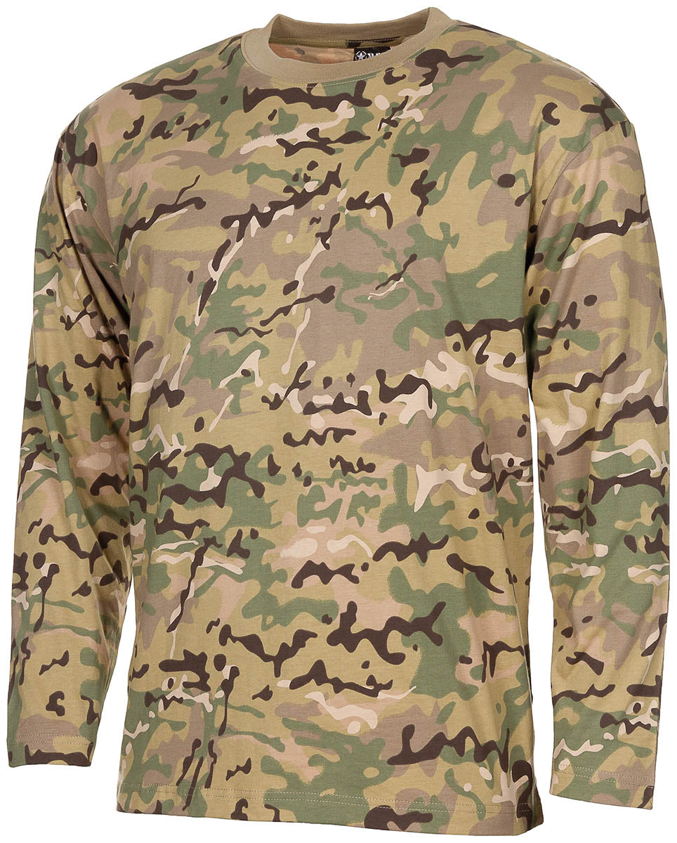 US Shirt, langarm,operation-camo, 170 g/m²