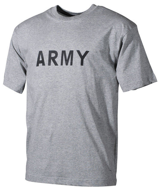 T-Shirt, bedruckt, "Army",grau