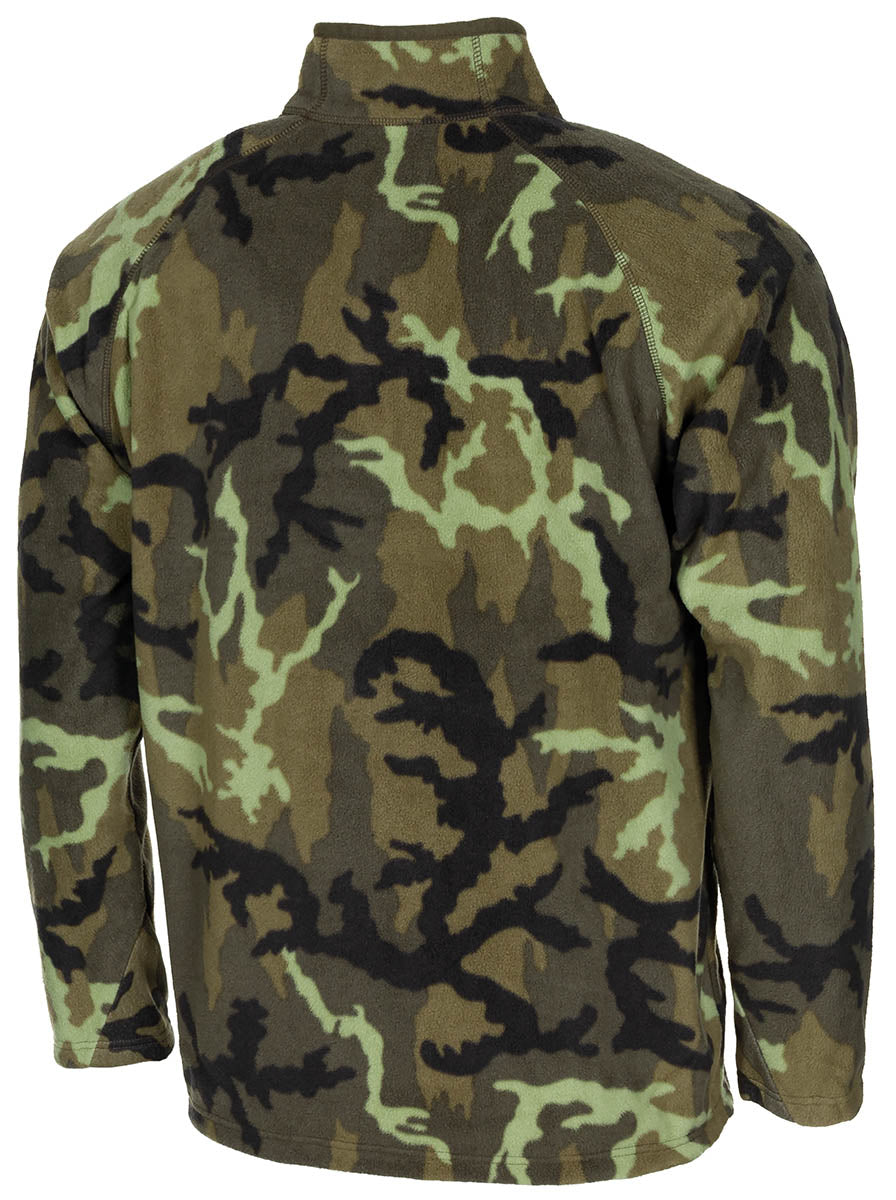 Shirt, "Troyer", Microfleece,langarm, M95 CZ tarn, 200 g/m²