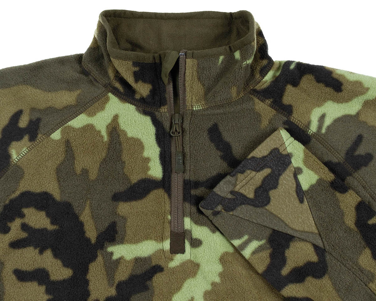 Shirt, "Troyer", Microfleece,langarm, M95 CZ tarn, 200 g/m²