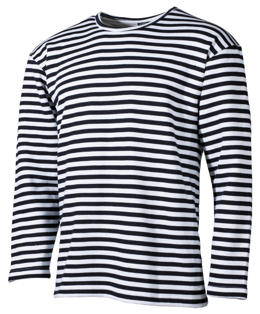 Russ. Marine Shirt,weiß-blau, langarm, Winter