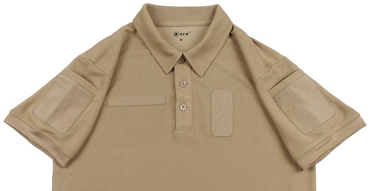 Poloshirt, "Tactical",Coolmax, coyote tan