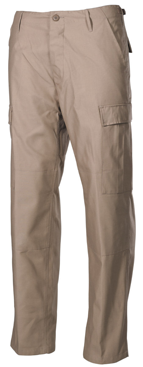 US Kampfhose, BDU, khaki,Knie- und Gesäßverstärkung