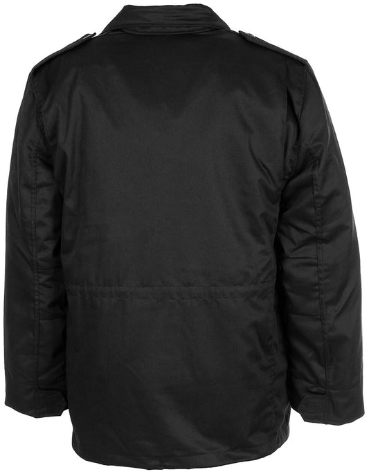 US Feldjacke M65, schwarz,m. auskn. Steppfutter