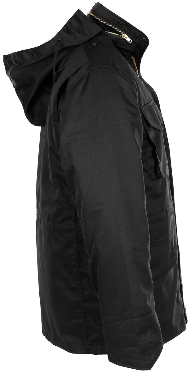 US Feldjacke M65, schwarz,m. auskn. Steppfutter