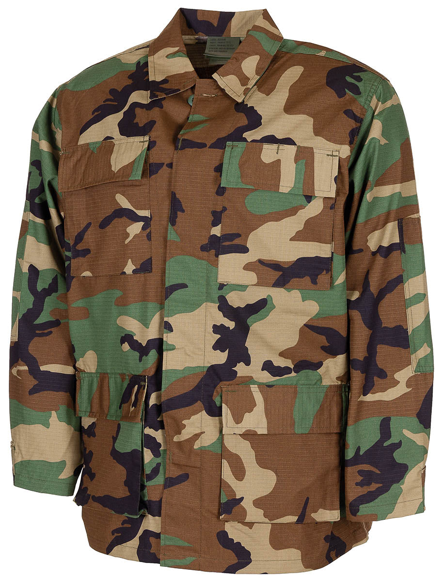 US BDU Feldjacke, Rip Stop,woodland