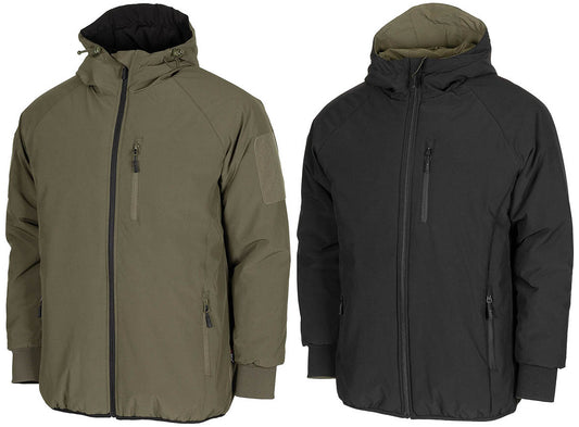 Thermojacke, wendbar,oliv/schwarz